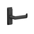 Adams Rite Flat Euro Lever Trim with Return, For 1-3/4 In. to 2 In. Thick Door, RH or RHR, Satin Black Paint 4569-601-119